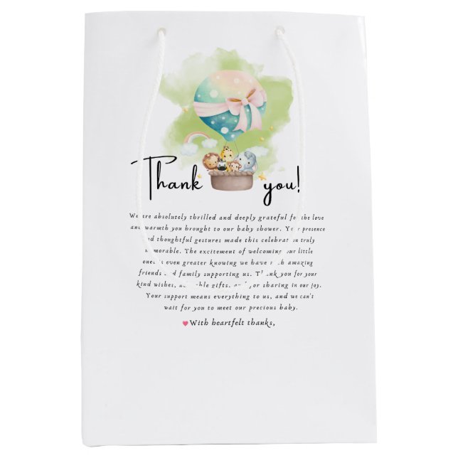 Gracias Bolsa de regalo en la revelación de género (Anverso)