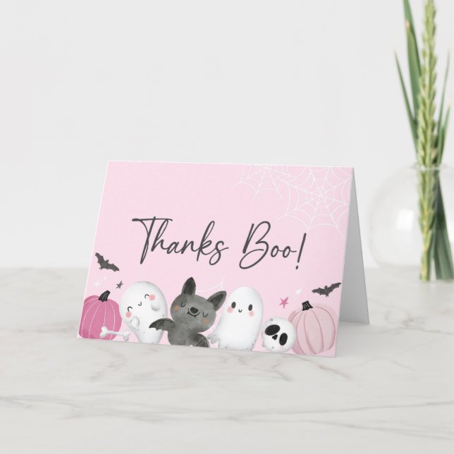 ¡Gracias Boo! Tarjeta de agradecimiento de Hallowe (Anverso)