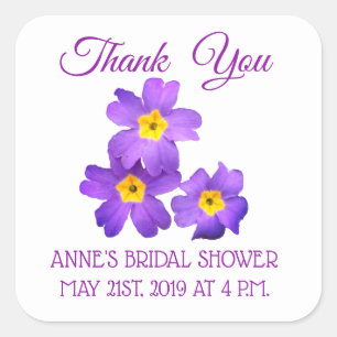 Gracias, Bridal Shower Flower Pegatinas