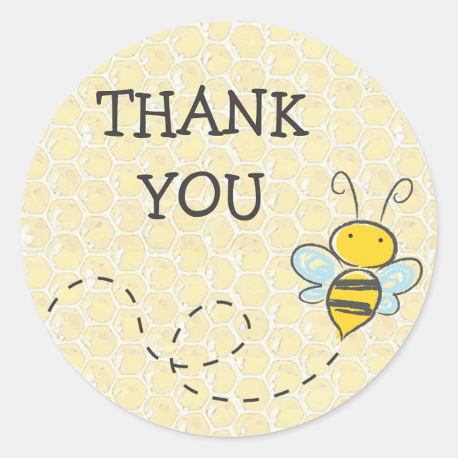 Gracias Bumble Bee Pegatina (Anverso)