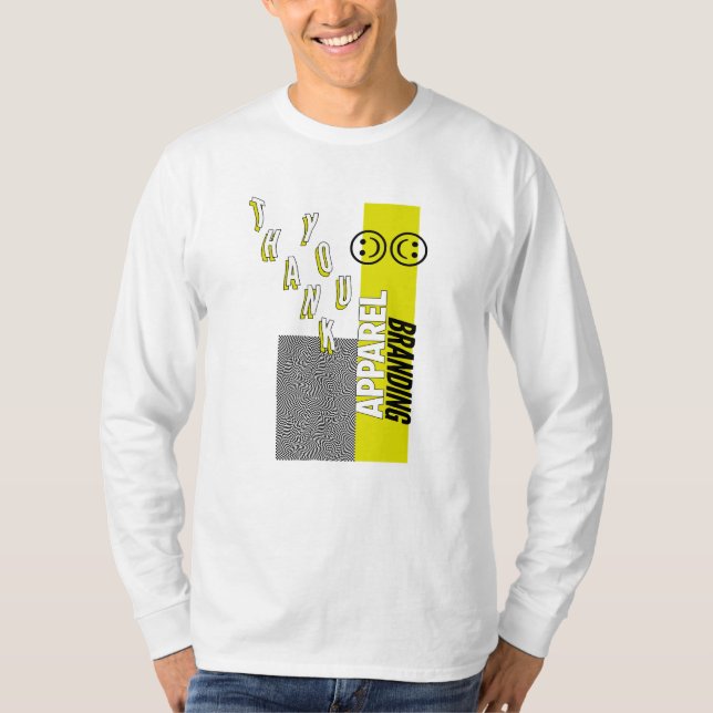 gracias camiseta larga de la manga (Anverso)