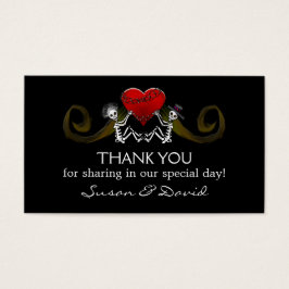 Gracias Cartas De Boda - Esqueletos Con Corazón