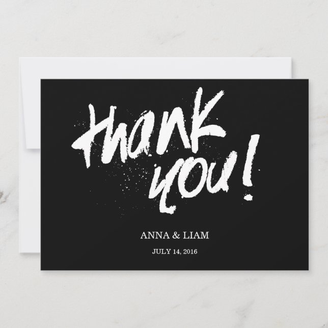 Gracias cepillar la postal del boda de la (Anverso)