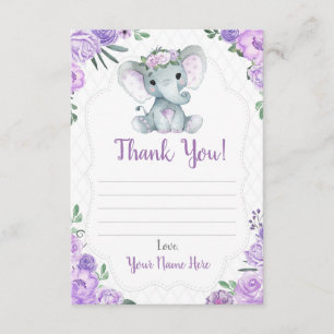 Gracias Chica de tarjetas Elephant Shower con flor
