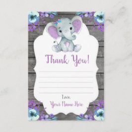 Gracias Chica de tarjetas Elephant Shower con flor