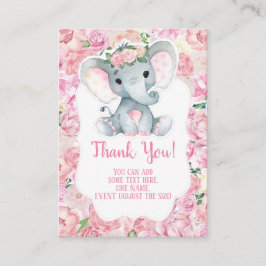 Gracias Chica de tarjetas Elephant Shower con flor