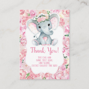 Gracias Chica de tarjetas Elephant Shower con flor