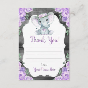 Gracias Chica de tarjetas Elephant Shower Flores R