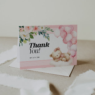 Gracias Chica rosa de tarjetas Baby Shower