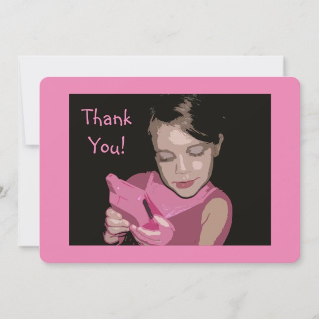 Gracias Chica Textos Tarjeta de agradecimiento (Anverso)