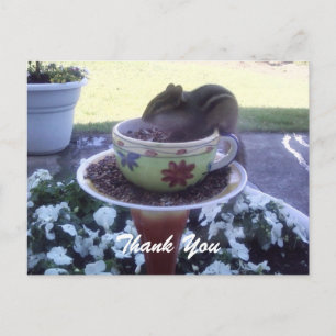 "Gracias" Chippy, la tarjeta postal de Chipmunk