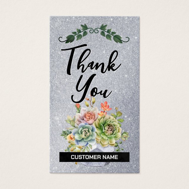 Gracias cliente leal | Flores | PURPURINA (Frente)