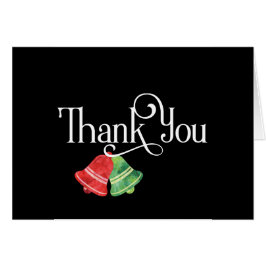 Gracias con Campanas Navideñas Rojas y Verdes