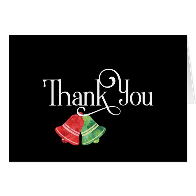 Gracias con las campanas de los Navidades rojos y  (Anverso (Horizontal))