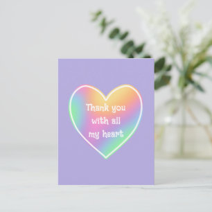 Gracias con todo mi corazón Tarjeta postal del arc