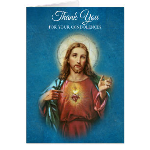 Gracias Condolencias Simpatía Sagrado Corazón Jesú