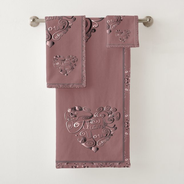 "Gracias" Corazón sobre Rosa Polvoriento (In situ)