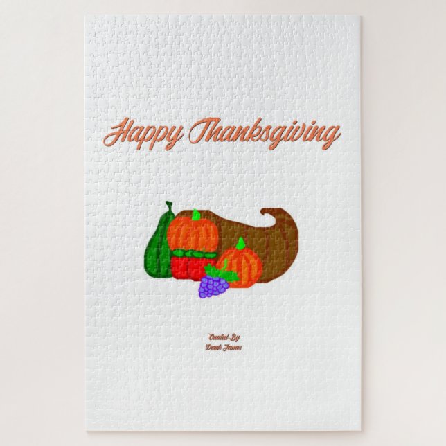 Gracias Cornucopia Puzzle 20" X 30" (Vertical)