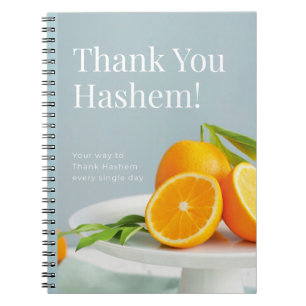 Gracias cuaderno de gratitud de espiral de Hashem