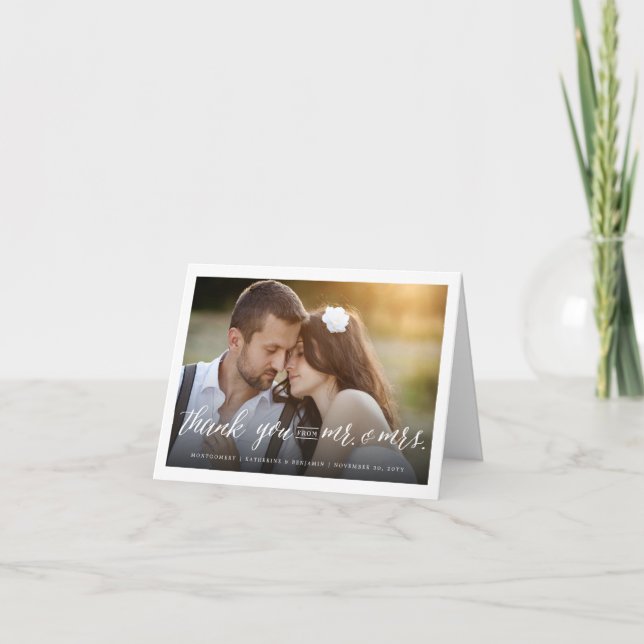 Gracias Del Sr. Y De La Sra. Photo Boda Gracias (Anverso)