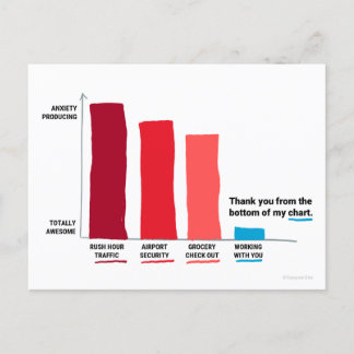 Gracias desde la parte inferior de la postal de mi