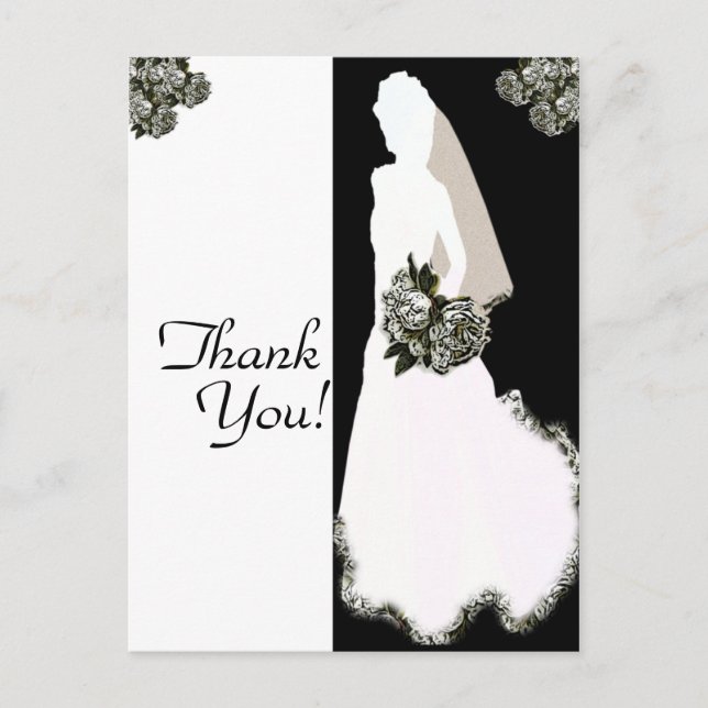 Gracias desde las tarjetas de correo de novia (Anverso)