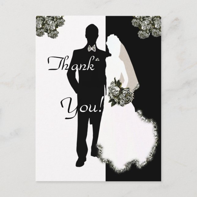 Gracias desde las tarjetas de novia y Groom (Anverso)
