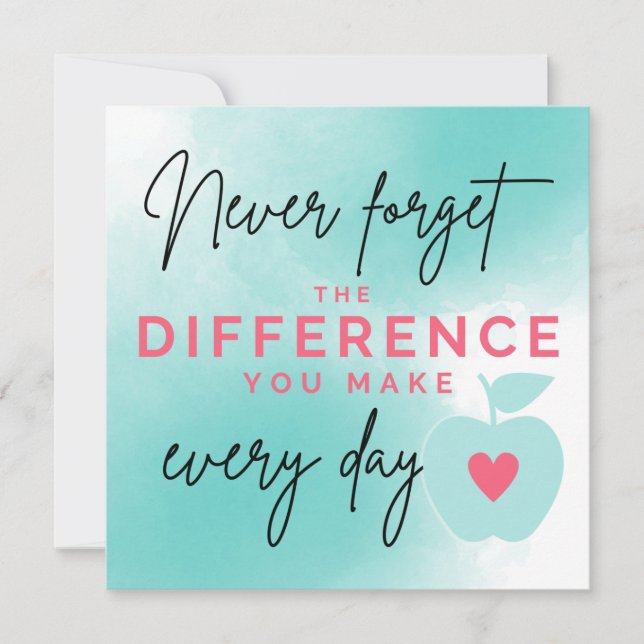 Gracias Director, Tarjeta De Profesores (Anverso)