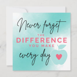 Gracias Director, Tarjeta De Profesores