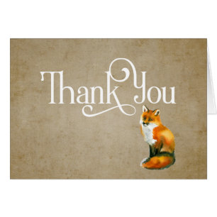 Gracias Diseño con Watercolor Fox