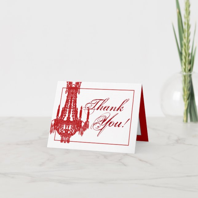 Gracias Doblado Tarjeta Lámpara De Cristal Glitz G (Anverso)