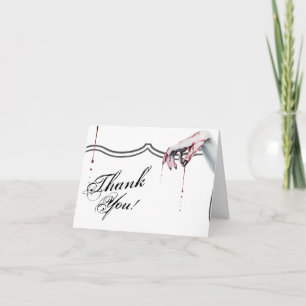 Gracias doblado Tarjeta zombie goteo de sangre vam
