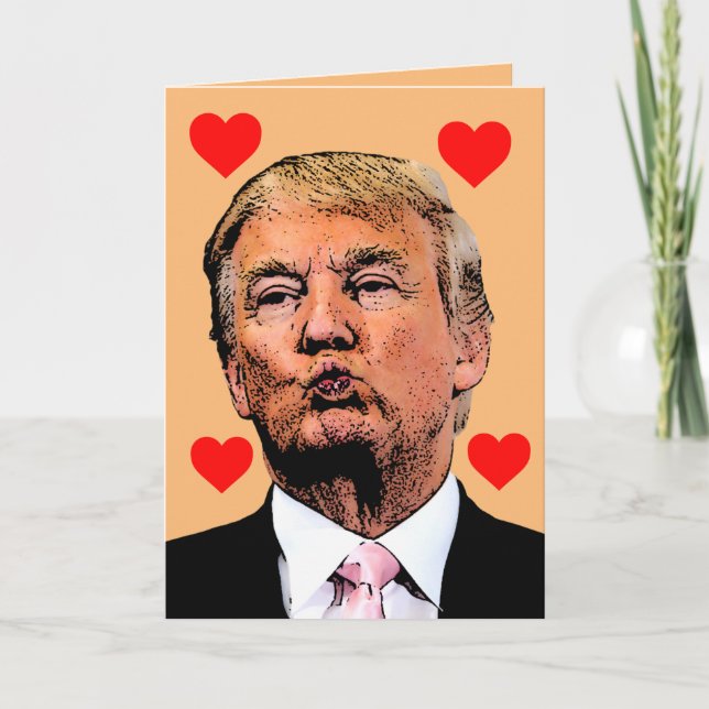 GRACIAS DONALD TRUMP KISS Tarjeta de felicitación (Anverso)