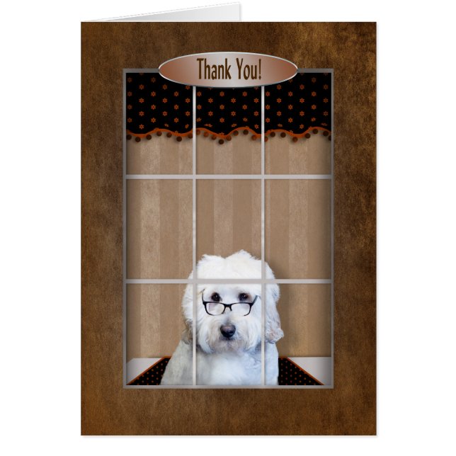 Gracias - Doodle de oro - ventana (Frente)