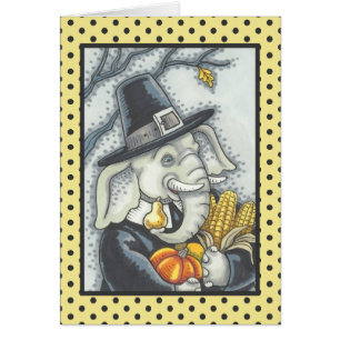 GRACIAS ELEFANTE, TARJETA DE REUNIÓN PILGRIM Blank
