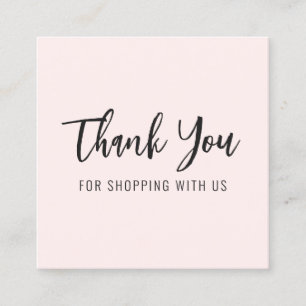 Gracias Elegante Tarjeta De Negocios Pink Square M
