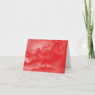 Gracias Elegante Tarjeta De Nota Floral De Rosa De