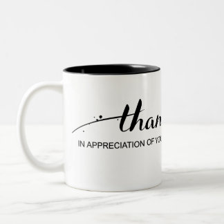 "Gracias en el aprecio de usted" taza