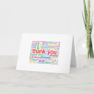 GRACIAS EN MUCHOS IDIOMAS TARJETA "GRACIAS"