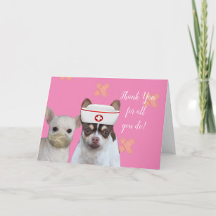 Gracias, enfermera Chihuahua, tarjeta de felicitac