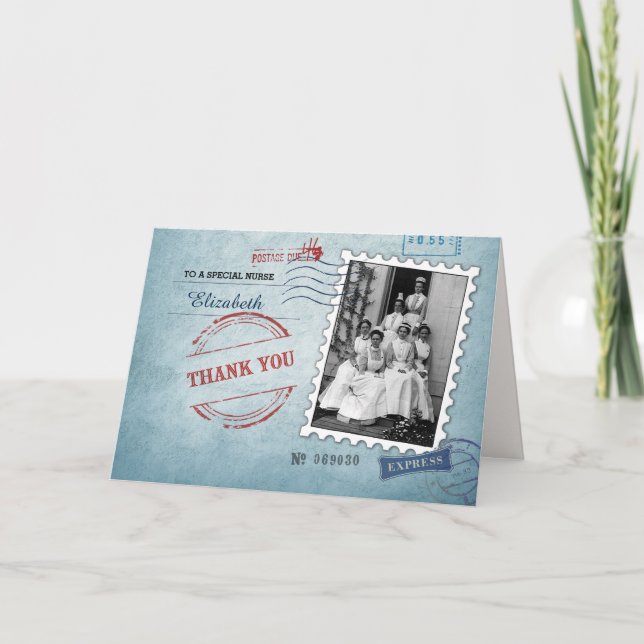 Gracias Enfermera. Tarjeta de Apreciación de Enfer (Anverso)