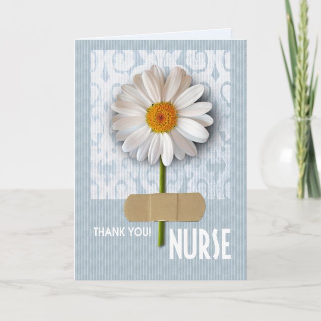 Gracias Enfermera. Tarjeta de felicitación Daisy D (Anverso)