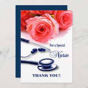 Gracias Enfermera. Tarjeta Stethoscope para rosas