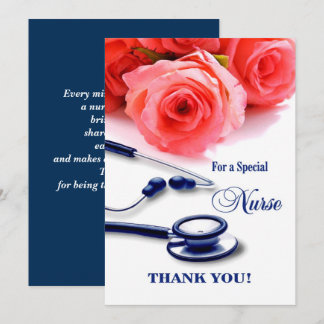 Gracias Enfermera. Tarjeta Stethoscope para rosas
