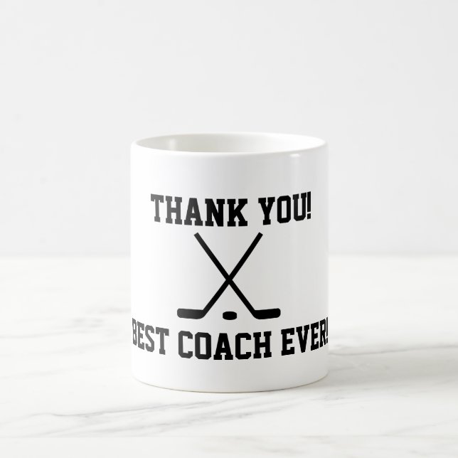 Gracias entrenador de hockey taza de café (Centro)