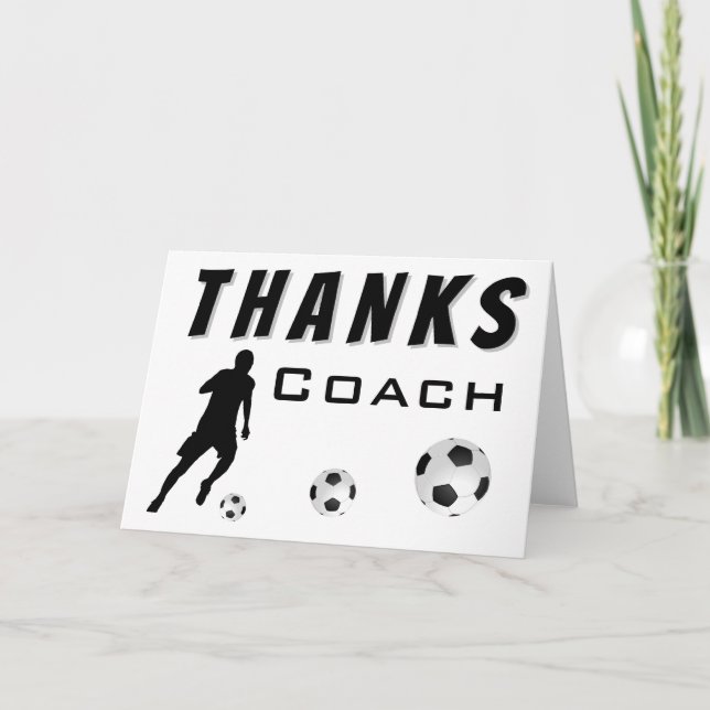 Gracias entrenador jugador de fútbol - Tarjeta de  (Anverso)