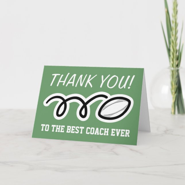 Gracias entrenador | tarjetas de rugby (Anverso)