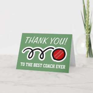 Gracias entrenador   Tarjetas de saludo de cricket
