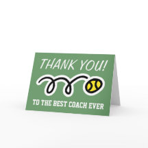 Gracias entrenador | tarjetas de saludo de tenis