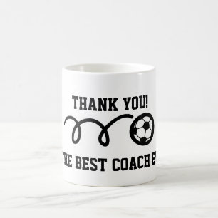 Gracias entrenador   taza de café balón de fútbol